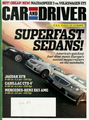 CAR & DRIVER 2009 DEC - MAZDASPEED 3 vs GTI, RAPTOR, LEXUS LFA, EARTHROAMER